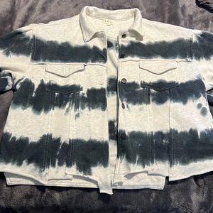 Shacket with Tie-Dye and uncut hem!